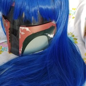 Royal blue long wig